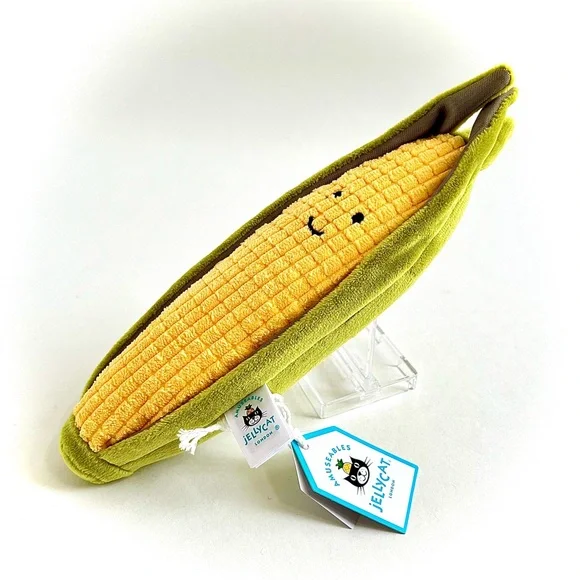 Jellycat “Vivacious Sweetcorn” Plush Soft Stuffed Toy (NWT) - Picture 4 of 7